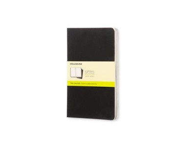 MLK CAHIERS JOURNALS LG PLAIN BLACK